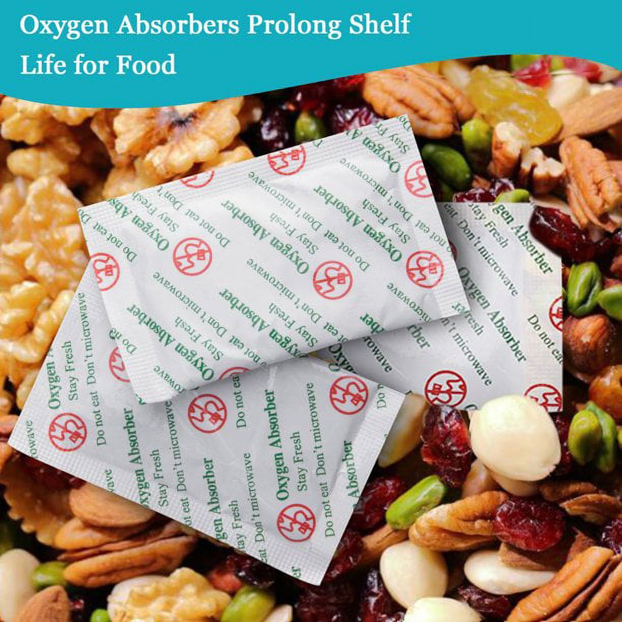 ATSAMFR 1000CC(30-Pack) Food Grade Moisture Absorb Oxygen Absorbers Packets For Long Term Food Storage