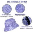 thumbnail image 5 of SkyAuks Large Brim Sun Hats for Women with Hat Clip, Classic Bucket Hats, Unisex Tie Dyed Cotton Bucket Hat Lightweight Breathable Casual Summer Outdoor Hat, Navy Blue, 5 of 8
