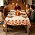 thumbnail image 4 of 2 Pcs Thanksgiving Floral Tablecloth, Fall Rectangle Disposable Plastic Table Cover for Long Table Party Home Halloween Decoration, Waterproof Autumn Table Decor, 54x108 Inches, 4 of 6