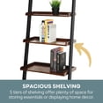thumbnail image 3 of Pemberly Row Bookshelf Ladder in Dark Walnut Wood Finish, 3 of 7