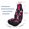 thumbnail image 4 of Yiaed Breast Cancer Print Car Seat Covers,Universal Auto Seats Protector Fits for Car,SUV Sedan,Truck,Automotive Seat Covers & Accessories(Two packs), 4 of 7