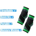 thumbnail image 3 of Unique Bargains 1 Pair Adjustable Ankle Brace Achilles Tendon Wrap Support Ankle Compression Sleeve Socks Green M Size, 3 of 6