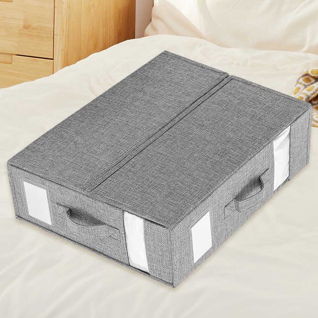 Caja de almacenamiento portátil, organizador de sábanas, ventanas visuales, organizador de armario plegable