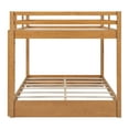 thumbnail image 5 of Harper & Bright Designs Queen over Queen Wooden Bunk Bed with Ladder and Guardrails, Queen Size Bunk Beds with Slats Support, Wood, 5 of 11