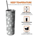 thumbnail image 6 of 20oz Halloween Ghost Pattern Skinny Tumblers Stainless Steel Tumbler with Lid and Straw,Vacuum Insulated Double Wall Travel Tumbler Cups with Cleaning Brush for Coffee,Tea, 6 of 6