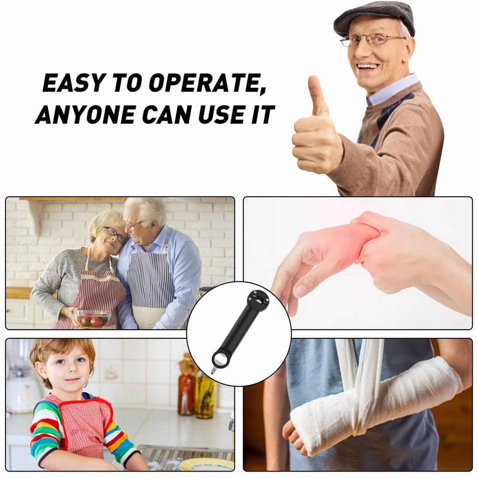 Multifunctional Bottle Opener Stainless Steel Lid Opener Adjustable WineBeer Can Opener for Weak Hands Seniors   Kitchen Tools
