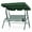 Green, variant on Costway Patio 3 Seats Canopy Swing Glider Hammock Steel Frame Cushioned Backyard Grey