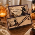 thumbnail image 6 of StlyGar Spooky Halloween Decorative Ballpoint Pen with Gift Box Witch Hat Charm Vintage Print Plastic Pen Elegant Holiday Stationery Gift for Teens, 6 of 6
