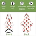 thumbnail image 6 of Fotbe Hand Drawn Strawberry Print Small Dog Sweater Hoodies Pet Grey Hooded Soft Fleece Sweatshirts with Pocket Fall Winter Puppy Cat Sweaters Warm Clothes-Large, 6 of 7