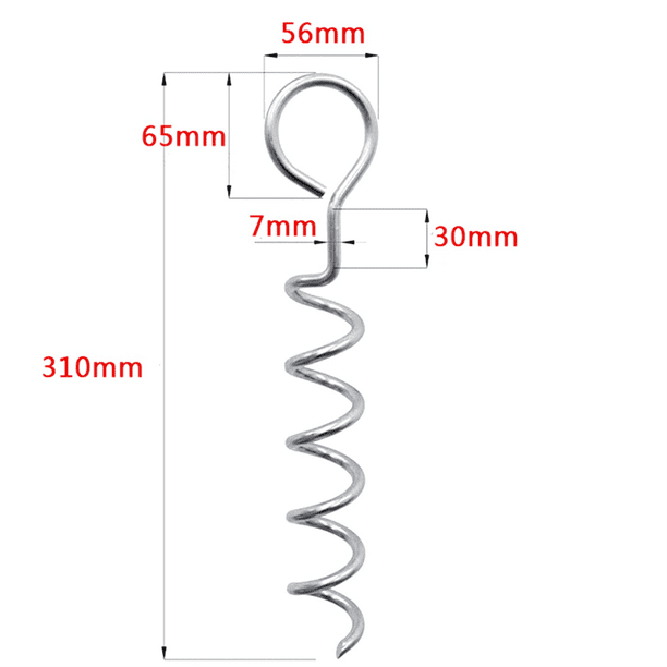 Ancrages Au Sol Pour Trampoline – Lot De 8 Piquets Inox Galvanisés, Résistent Aux Tempêtes – Tente, Bâche, Jardin