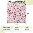 thumbnail image 2 of Pink Pioneer Flower Pattern Square Fitted Tablecloth with Elastic Edge,Square Table Cover,Washable Elastic Table Cover for Home Kitchen Party Decor 36"x36", 2 of 6