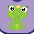 thumbnail image 4 of Inktastic Cute Frog, Green Frog, Frog Princess, Crown Girls Baby Bib, 4 of 4