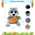 thumbnail image 3 of DolliBu Happy Easter Big-Eyed Wolf Plush  with Carrot - Cute Stuffed Animals with Carrot Plush Toy, Perfect Easter Gift, Spring Easter Plush Animal - 6 Inches, 3 of 7