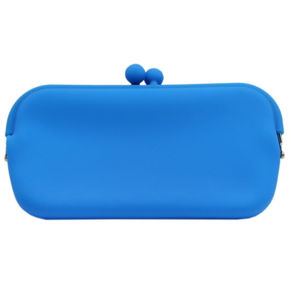 Silicone Eyeglass Case -Soft Touch Multi-Use Flexible Silicon Utility Case (Blue)