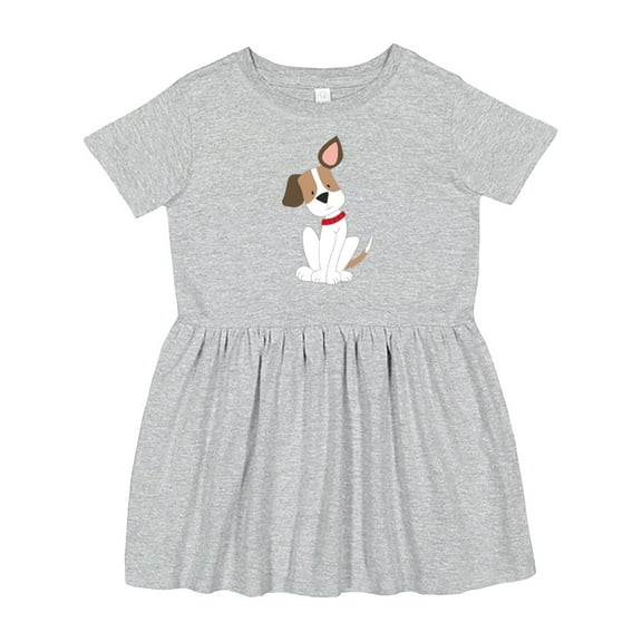 Inktastic Dog with Ear Up Girls Toddler Dress
