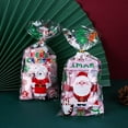 thumbnail image 4 of 50Pcs Christmas Plastic Candy Bags Christmas Cookies Gift Bags Snowflakes Santa, 4 of 5
