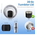 thumbnail image 2 of 2 Pack Replacement Lids for YETI 20 oz Tumbler,16 oz Pint,10 oz Lowball,10/24 oz Mug,and 25 oz Straw Mug,with Splash-Proof Magnetic Slider,BPA-Free, 2 of 3
