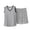 Black, variant on Fsgntruao Plus Size Pajama Set for Women Striped Sleeveless Tank Tops with Wide-Leg Shorts Casual Nightwear Sleepwear