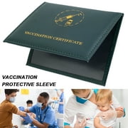 ALIMARO Vaccine Card Holder Vaccination Card Protector Business Travel PU Leather(4 x 3 inch)