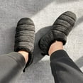 thumbnail image 5 of Zizor Men's Comfy Caterpillar Slippers Indoor Outdoor House Shoes, Warm Soft Knit Upper Fuzzy Fleece Lined Memory Foam Sole with Hard Bottom, 5 of 6