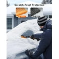 thumbnail image 4 of 27" Snow Brush and Ice Scrapers for Car Windshield, Detachable Snow Scrapers with Ergonomic Foam Grip for , Trucks, SUVs (Heavy Duty ABS, PVC Brush, Orange), 4 of 9
