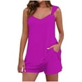 thumbnail image 2 of Pantalons pour Femmes, Camisole pour Femmes, Ensemble Camisole Sans Manches à Col en V avec Poches, 2 of 7
