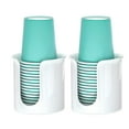 thumbnail image 1 of Dispensador de vasos de baño BYAWAY para encimera, 3 onzas, paquete de 2 unidades, color blanco, 1 of 7