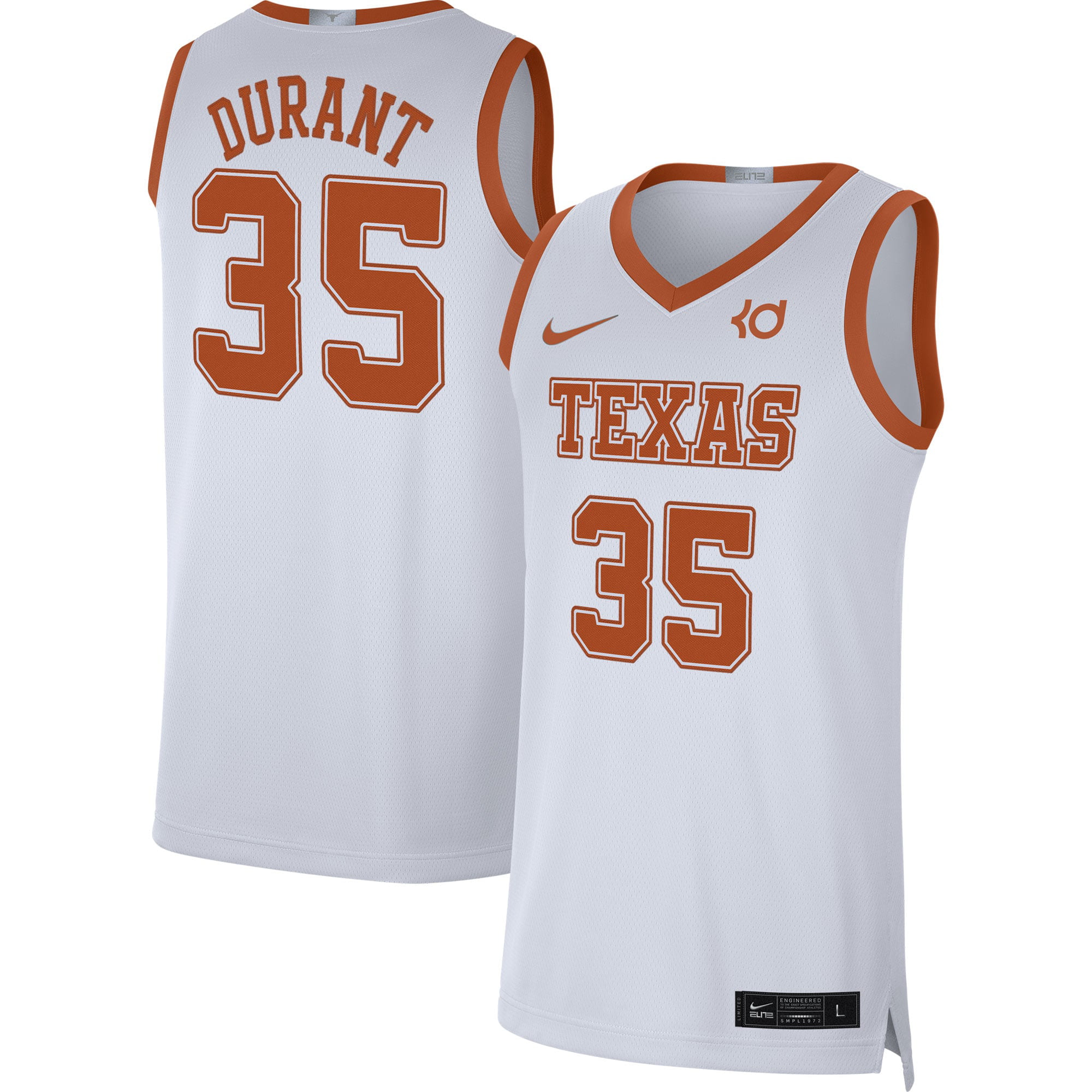 î€€Kevinî€ î€€Durantî€ Texas Longhorns Nike Alumni Player Limited Basketball î€€Jerseyî€ - White - Walmart.com