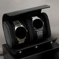thumbnail image 4 of Estuche organizador de relojes Zulema de cuero PU negro 2 ranuras, 4 of 8