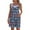 Royal Blue, variant on Women's Casual V-Neck Sundress, Sleeveless Summer Dress with Patriotic Print and Pockets, Comfortable Apparel for Festivals and Travel,Dark Blue L