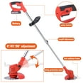 thumbnail image 4 of 24V Cordless Electric Weed Eater with 3 Types of Saw Blades and 2 Battery, Portable Electric Adjustable Lawn Trimmer for Garden Clearing Weeds Flower Trees, 4 of 9