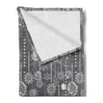 thumbnail image 2 of Winter Soft Flannel Fleece Throw Blanket, Monochrome Composition with Blizzard Romantic January, Cozy Plush for Indoor and Outdoor Use, 50" x 70", Charcoal Grey White, by Ambesonne, 2 of 5