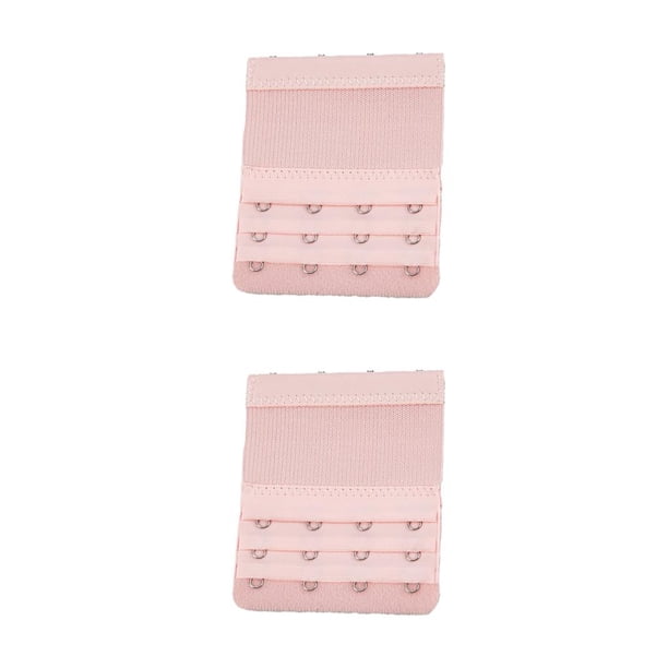 Qarigey Correa de extensión Extensor de sujetador Transpirable 3 filas 4 ganchos Accesorios ajustables Reemplazo Íntimos luz camarón rojo langostino claro rojo 2piezas