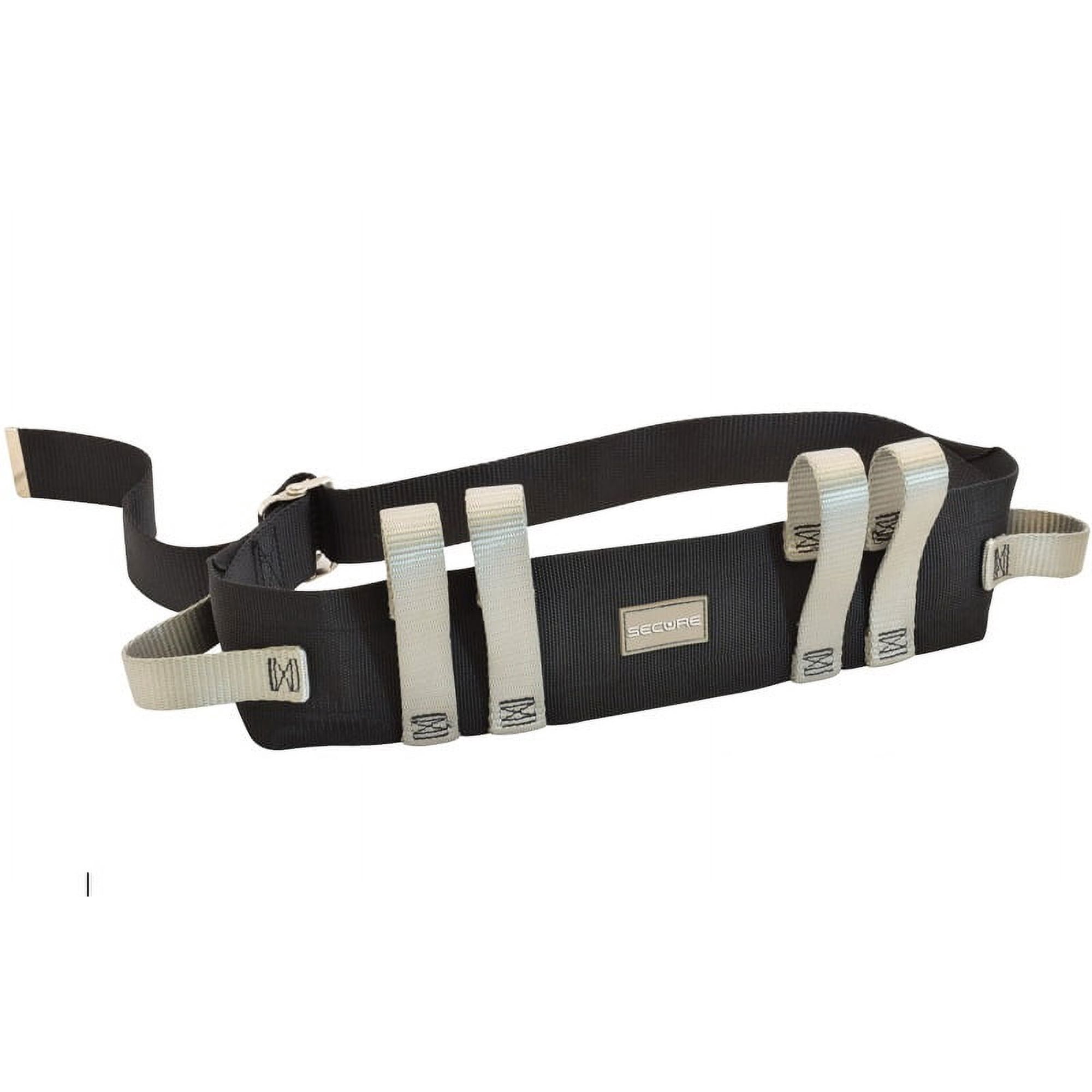 Secure 60 Inch Transfer and Walking Gait Belt for Seniors with 6 Handles and Metal Buckle - Medical Gate Standing Assist Aid for Elderly Patient, Seniors, Bariatric, Occupational & Physical Therapy