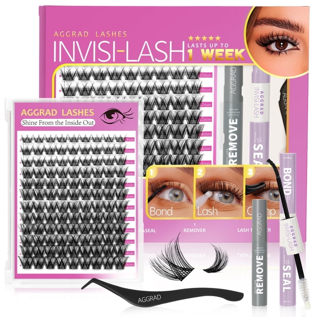 Kit de extensión de pestañas AGGRAD Energy Lash Clusters D Curl