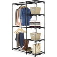 thumbnail image 1 of Closet Ropero Armable con repisas de Metal resistente color negro Closets Armables México Reforzado, 1 of 6