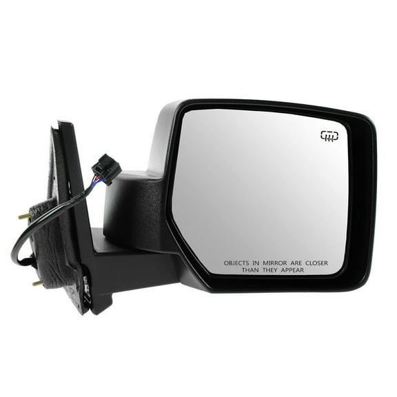 TRQ Side View Mirror Power Heated Black Textured Passenger RH for Jeep Patriot MRA06210