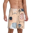 thumbnail image 3 of Rocae Cute Ink Drawn Elephants for Men's Soft Sleep Pajama Shorts, Waistband and Pockets, 3 of 9
