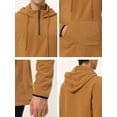 thumbnail image 5 of Unique Bargains Big & Tall Men's Fleece Drawstring Hooded Sweatshirt Zip Pullover, 5 of 5