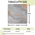 thumbnail image 2 of Gray Orange Marble Pattern Square Fitted Tablecloth with Elastic Edge,Square Table Cover,Washable Elastic Table Cover for Home Kitchen Party Decor 34"x34", 2 of 6