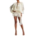 thumbnail image 1 of Vestido de verano Tsukko con dobladillo con volantes y manga larga para mujer, blanco, 1 of 5