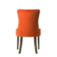thumbnail image 2 of Side Chair, Orange Velvet & Espresso Finish, 2 of 5
