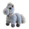 thumbnail image 4 of Muñeco de peluche de caballo, mascota coleccionable, peluche suave Gris, 4 of 9