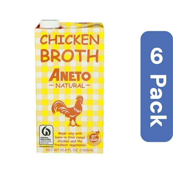 Aneto Chicken Broth 1 L (Pack Of 6)