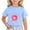 Sky Blue, variant on Kiijoy Toddler Girls Graphic T Shirt Doughnut Print Short Sleeve Cute T-Shirt, Sizes 3-13