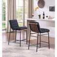 thumbnail image 2 of Newboti Furniture Lahni 17.75" Black Boucle Fabric Counter Height Chair 20503, 2 of 6