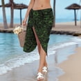 thumbnail image 6 of qelini Swimsuit Cover up for Women St. Patrick’s Day Bathing Suit Cover up Ribbon Tie Wrap Beach Scarf Dress, 6 of 8