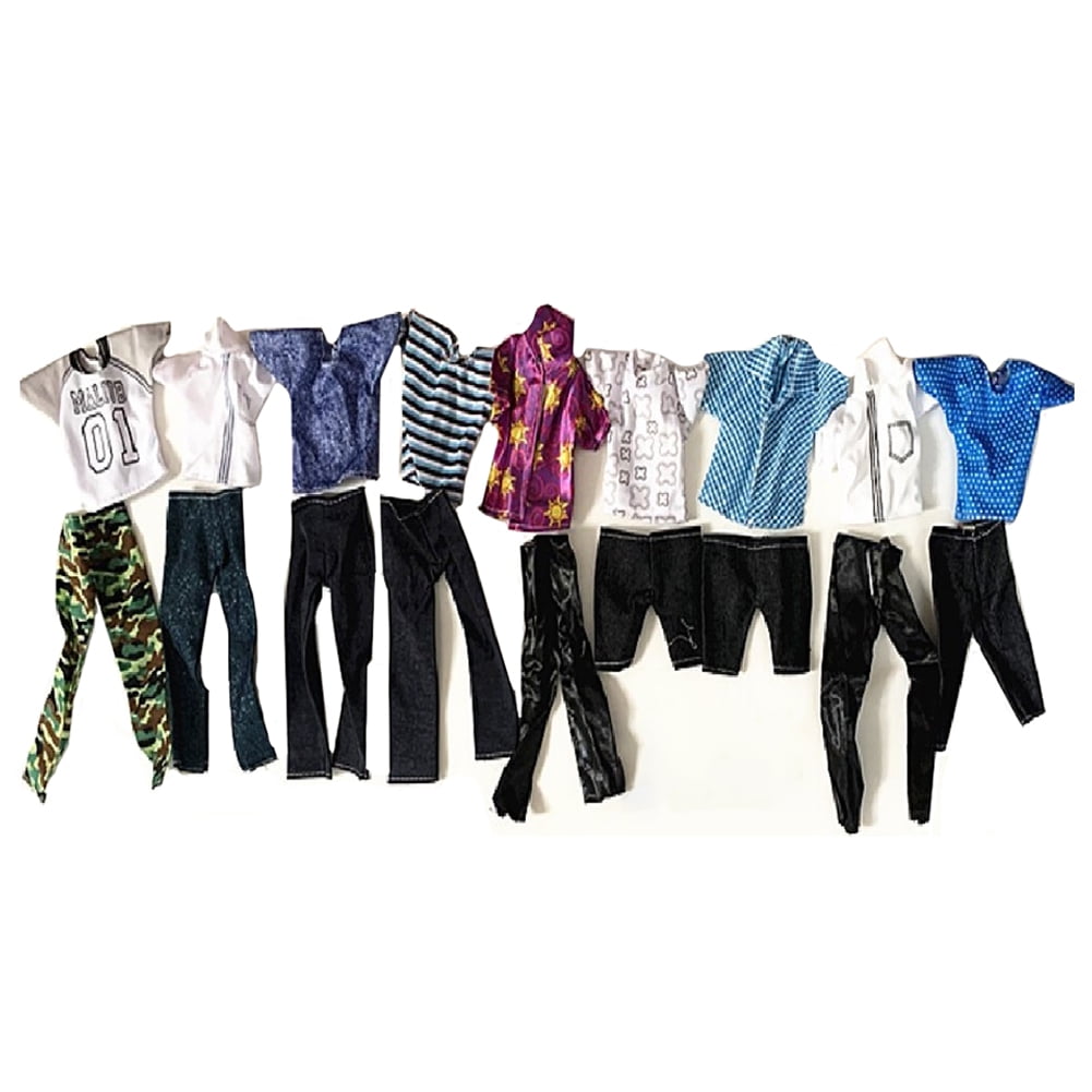 Walmart 8pcs Boy Barbie Suit Pack 3 Sets Casual Wear 3 Dolls Pants 2 Shoes Fashion Accessory for Ken Doll Walmart