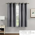 thumbnail image 4 of Augusta Blackout Window Curtain Panels and Tiebacks, Faux Silk with Sheer Overlay, Grommet, Charcoal Grey, 38" x 63", 4 of 13
