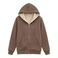 thumbnail image 6 of Mifsaly Womens Sherpa Fleece Lined Jackets Full Zip Hoodies Fall Winter Thermal Daily Going Out Athletic Casual Outfits with Pockets, 6 of 6